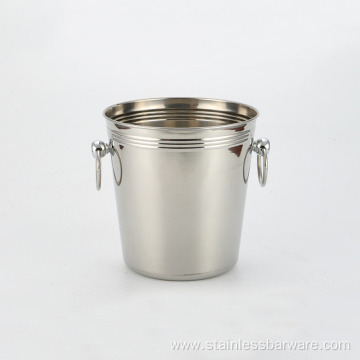 Stainless steel ice bucket with different handles 5L